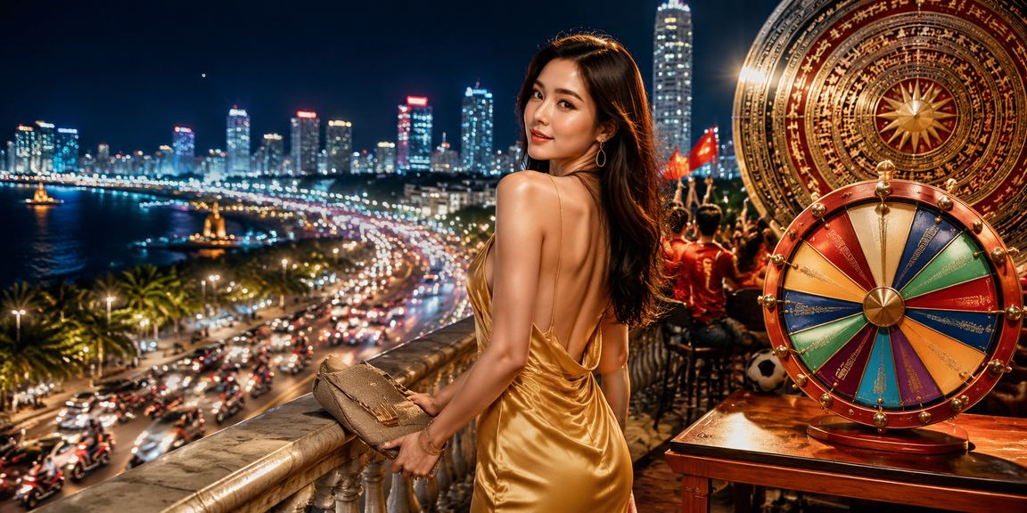 Người chơi tham gia lucky draw và các trò chơi casino tại khu vực bãi biển Việt Nam