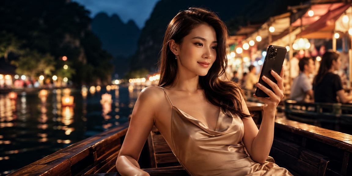Người dùng tại chợ đêm Ninh Bình kiểm tra kết quả cược và số dư tài khoản trên điện thoại